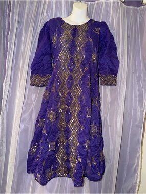 & Other Stories Purple Embellished Formal Dress